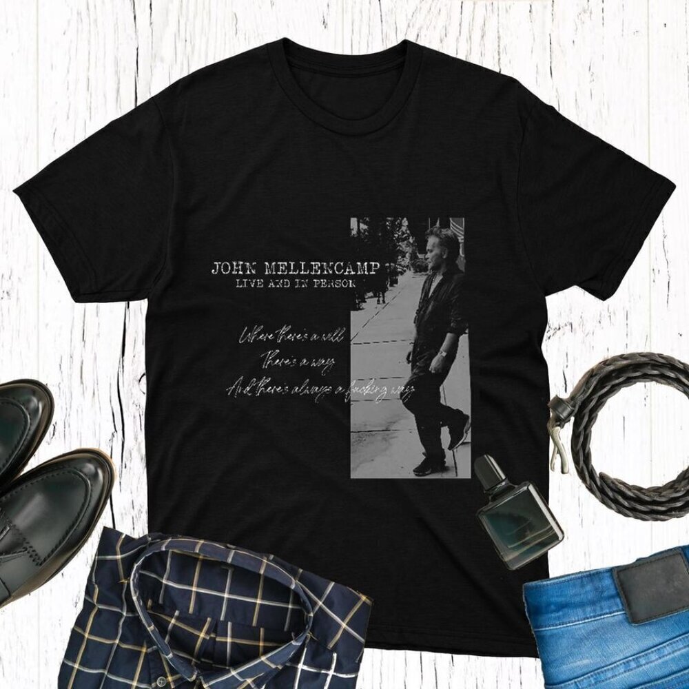 John Mellencamp Live And In Person Tour Shirt, Rock Music Graphic Tee